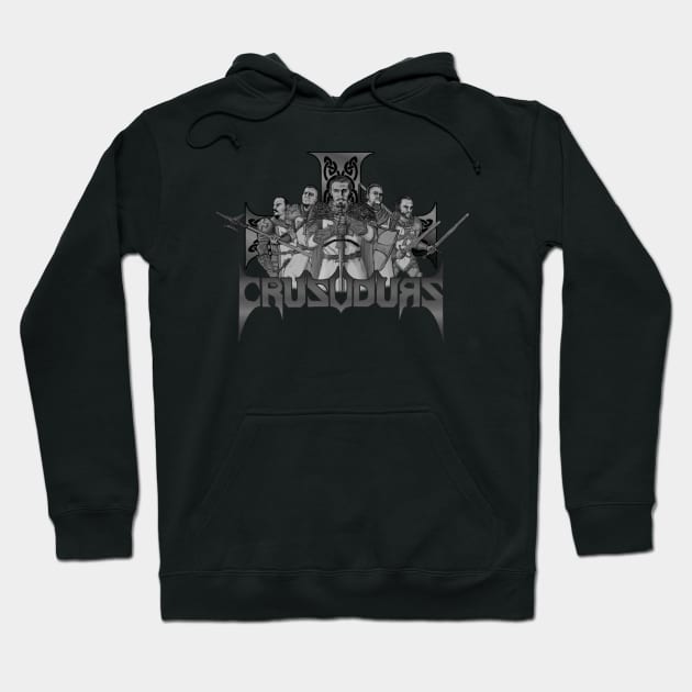 Crusudurs Band Grayscale Hoodie by Crusudurs